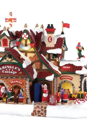 In Demand Lemax Multicolored Kringle's Cottage Christmas Village 9.5 in.
