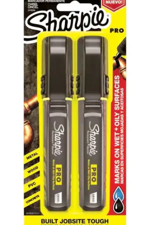 Sharpie PRO Black Chisel Tip Permanent Marker 2 pk, Pack of 4 Special Offer