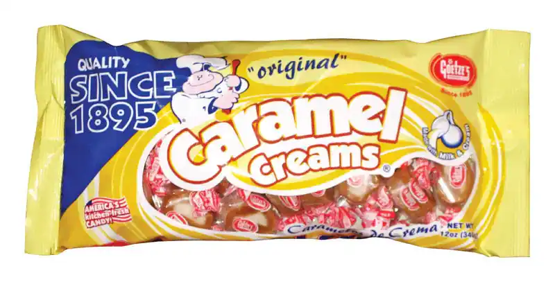 Goetze's Candy Caramel Creams Original Caramels 12 oz, Pack of 12 Authentic