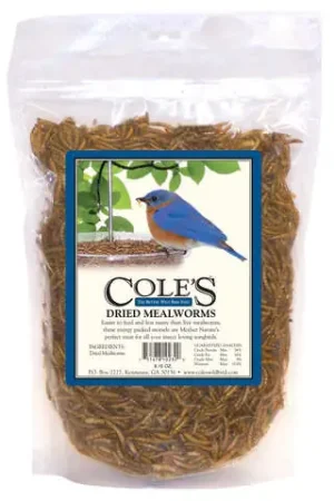 Order Now Cole's Assorted Species Dried Mealworm Wild Bird Food 9.15 oz