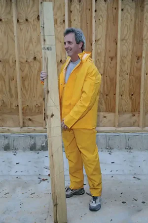 Fan Favorite Boulder Creek Yellow PVC-Coated Rayon Three Piece Rain Suit Medium