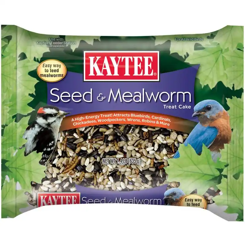 Clearance Kaytee Assorted Species Seed and Mealworm Seed Cake 1.4 lb, Pack of 6