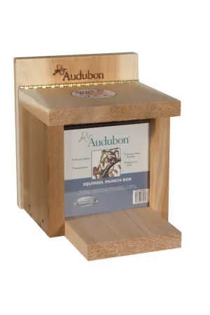 Genuine Audubon Wild Bird 4 pt Cedar Squirrel Feeder Critter Feeder 2 ports, Pack of 2