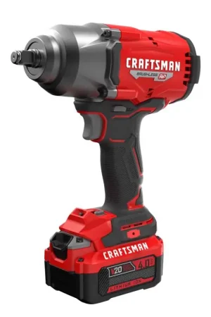 Craftsman V20 1/2 in. Cordless Brushless Impact Wrench w/Hog Ring Kit (Battery & Charger) Instant Buy