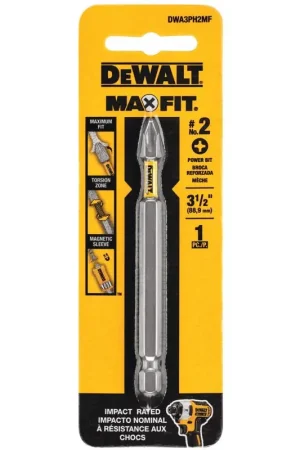 Clearance DeWalt Max Fit Phillips #2 X 3.5 in. L Screwdriver Bit Steel 1 pk