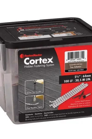FastenMaster Cortex No. 10 X 2-1/2 in. L Toasted Sand Torx Ttap Button Head Hidden Deck Fastener 224 Luxury