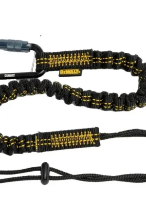 Best Choice DeWalt Aluminum/Polyester Single Leg Lanyard 32 in. L 15 lb. cap. Black/Yellow 1 pc