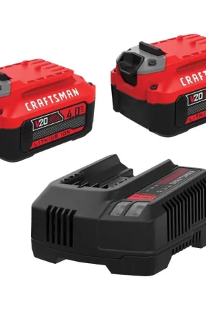 Craftsman V20 CMCB204-2CK 4 Ah Lithium-Ion Two Battery and Charger Starter Kit 2 pc Limited Offer