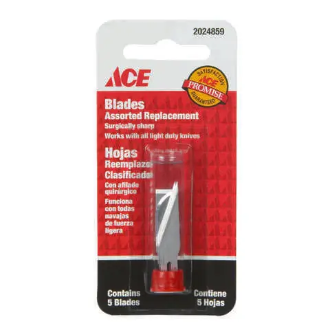 Same Day Shipping Ace Carbon Steel Light Duty Replacement Blade 5 pc