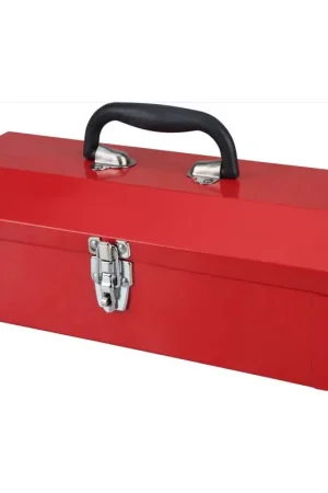 Don't Miss Out Steel Grip 15 in. Tool Box Red