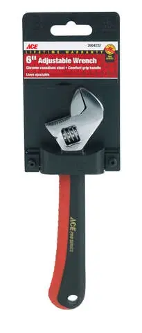 Ace Adjustable Wrench 6 in. L 1 pc Must Have