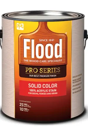 Flood Pro Series Solid Satin Cedar Acrylic Wood Stain 1 gal, Pack of 4 New Arrival