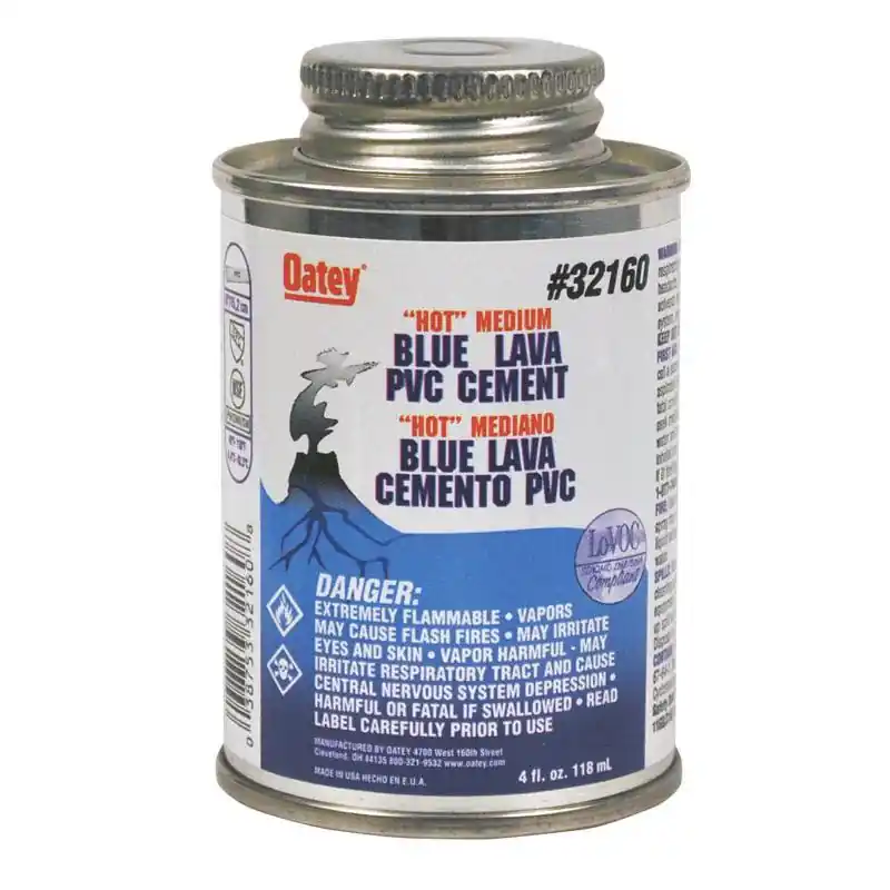 Oatey Lava Hot Blue Cement For PVC 4 oz Crafted