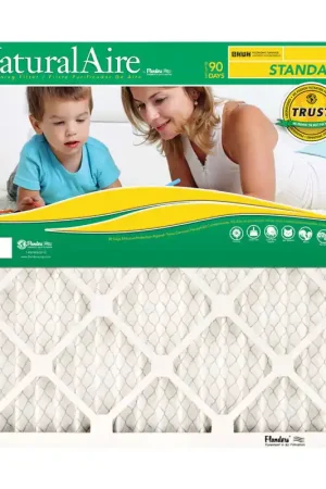 NaturalAire 19 in. W X 22 in. H X 1 in. D 8 MERV Pleated Air Filter 1 pk, Pack of 12 Reduced Price
