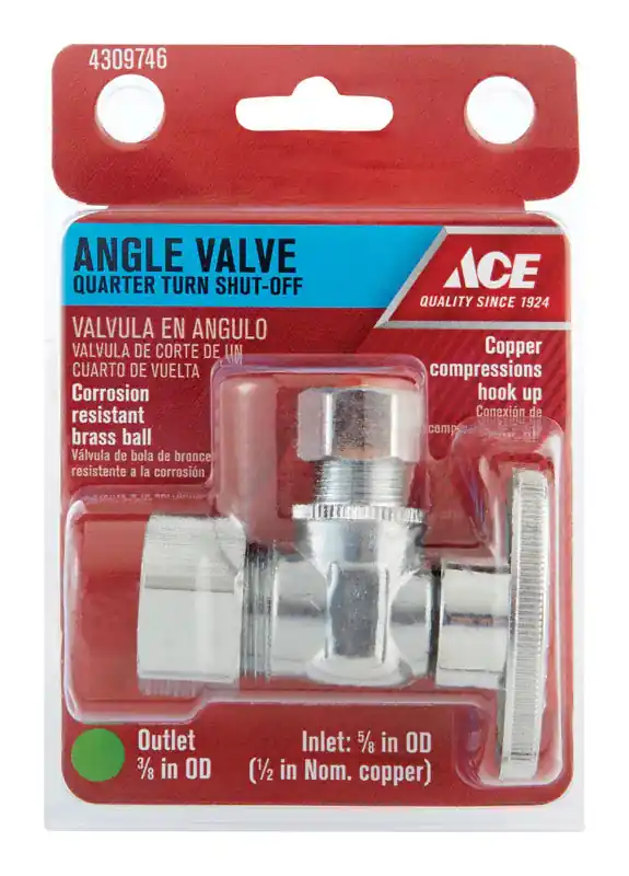 Ace Compression Compression Brass Angle Stop Valve Same Day Shipping
