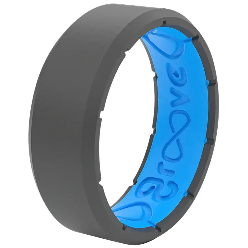 While Supplies Last Groove Life Unisex Thin Solid Circle Deep Stone Gray Ring Silicone Water Resistant Size 12