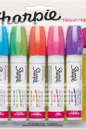 Sharpie Assorted Medium Tip Paint Marker 5 pk, Pack of 6 Trusted Brand