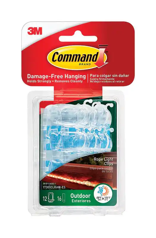 Trusted Brand 3M Command Small Plastic Light Clips 1.33 in. L 12 pk