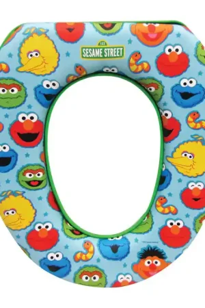 Free Returns Ginsey Sesame Street Best Pals Round Soft Child's Toilet Seat