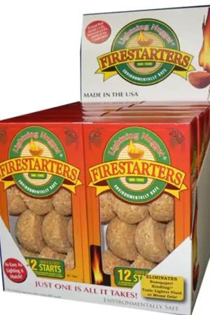 Lightning Nugget Natural Pine Fire Starter 15 min 12 pk, Pack of 20 Save Now