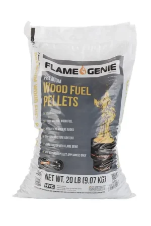 Flame Genie Premium Hardwood Wood Pellet Fuel 20 lb Brand New
