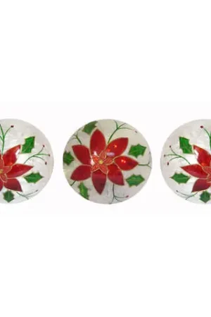 CTM International Multicolored Poinsettia Lighted Ornament Don't Miss Out
