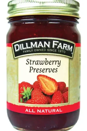 Top Pick Dillman Farm All Natural Strawberry Preserves 16 oz Jar, Pack of 6