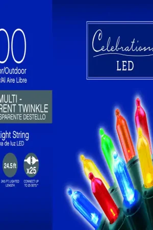 Luxury Celebrations LED M5 Multicolored 100 ct String Christmas Lights 24.75 ft.