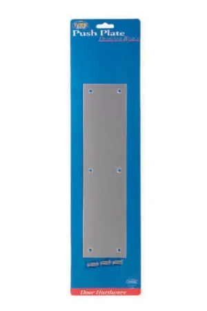 H.B. Ives 12 in. H X 3 in. L Chrome Silver Aluminum Push Plate Authentic