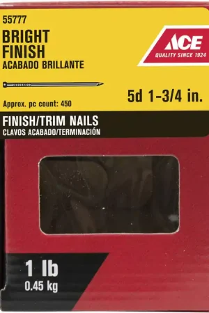 Ace 5D 1-3/4 in. Finishing Bright Steel Nail Countersunk Head 1 lb Authentic