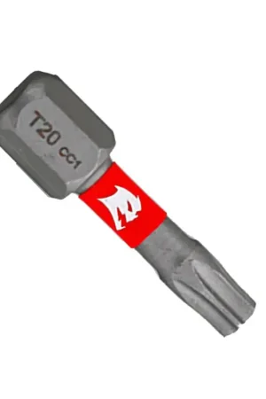 Professional Grade Diablo DT201P100 Insert Bit, T20 Drive, Torx Drive, 1/4 in Shank, Hex Shank, 1 in L, HSS