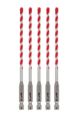 Hassle-Free Returns Milwaukee SHOCKWAVE 48-20-9157 Drill Bit, 3/16 in Dia, 6 in OAL, Precision Ground, Wide Flute, 1/4 in Dia Shank, Pack of 3