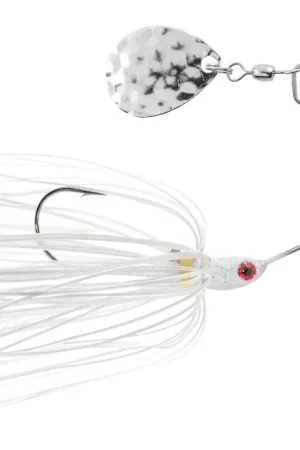 Grab Now blaze BLSP18-8 Fishing Lure, Classic Mini Spinnerbait, Silicone, White Lure