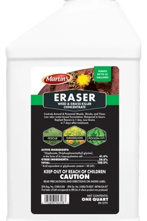Martin's 82004318 Weed and Grass Killer, Liquid, Clear, 1 qt Brand New