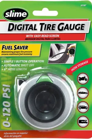 Professional Grade Slime 20187 Digital Tire Gauge, 0 to 120 psi