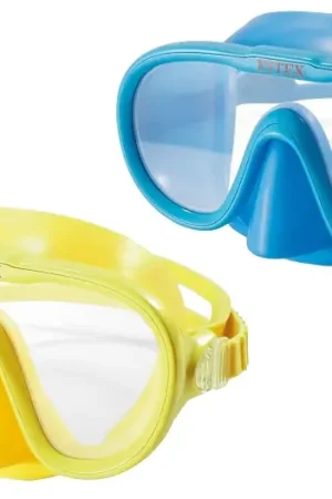Intex 55916E Sea Scan Swim Mask, 8 Years and Up, Polycarbonate Lens, PVC Frame, Rubber Strap, Assorted Reduced Price