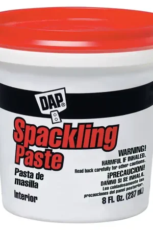 DAP 10200 Spackling, Latex, Oil Base, White, 0.5 pt Tub Price Cut