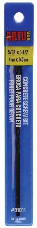 Fan Favorite ARTU 01011 Drill Bit, 5/32 in Dia, 5-1/2 in OAL, Parabolic Flute, 5/32 in Dia Shank, Straight Shank