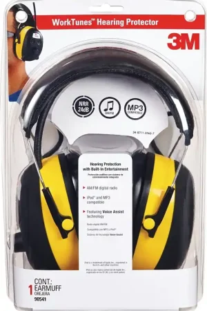 3M 90541 Ear Muffs, 22 dB NRR, Black/Yellow Seasonal Sale