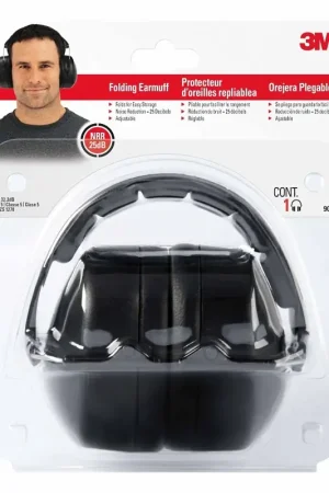 3M 7100117617 Folding Ear Muffs, 25 dB NRR, Black, Plastic Hot Picks