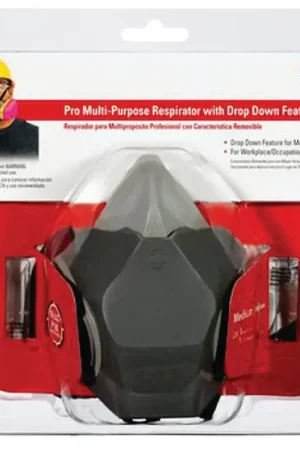 3M 65021HA1-C Valved Household Respirator, M Mask, Dual Cartridge, Multi-Color Certified