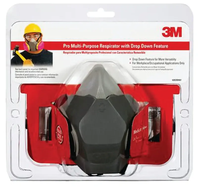 3M 65021HA1-C Valved Household Respirator, M Mask, Dual Cartridge, Multi-Color Certified