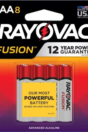 Rayovac Fusion AAA Alkaline Batteries 8 pk Carded Buy Direct