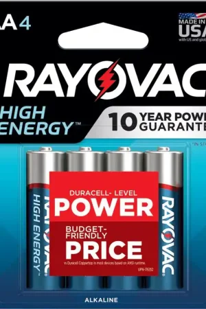Rayovac High Energy AA Alkaline Batteries 4 pk Carded Best Price