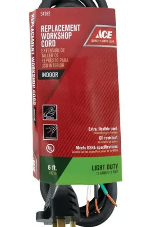 Ace 16/3 SJO 125 V 6 ft. L Appliance Cord Grab Now
