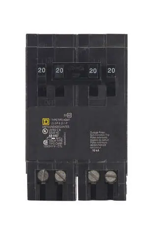 Square D HomeLine 20 amps Tandem 2-Pole Circuit Breaker Top Pick
