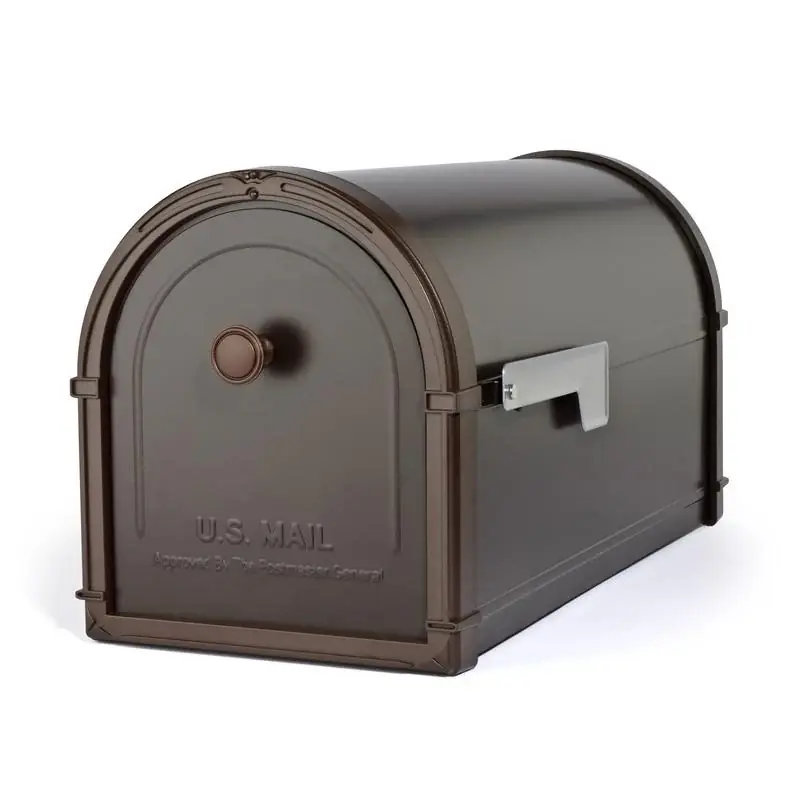 Architectural Mailboxes Bellevue Modern Galvanized Steel Post Mount Rubbed Bronze Mailbox Markdown