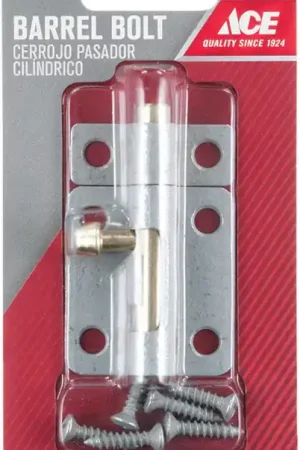 Ace 2.5 in. L Galvanized Steel Barrel Bolt 1 pk Trusted Brand
