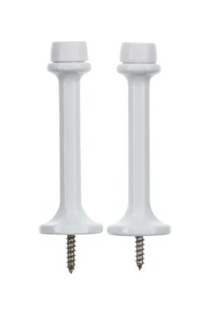 Ace 3 in. W Metal White Rigid Door Stop Mounts to door and wall 1/8 in., Pack of 5 Must Have