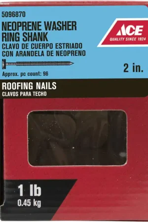 Ace 2 in. Roofing Galvanized Steel Nail Round Head 1 lb Place Order